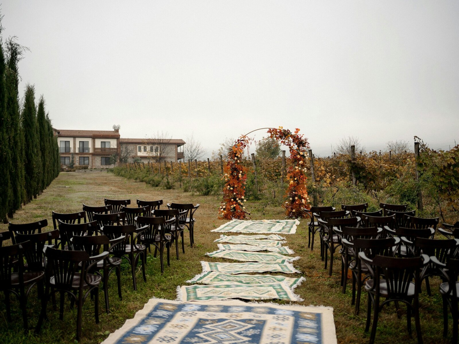 An outdoor ceremony in the garden